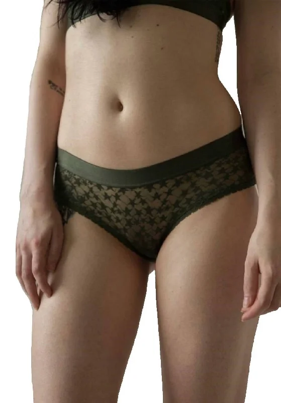 silk panties for women with a luxurious and smooth feelSolstice Hipster Panty In Hunter