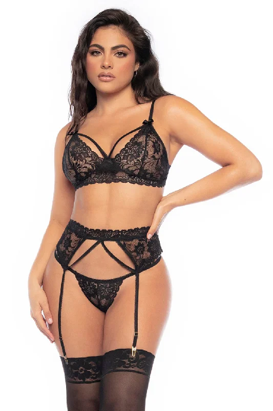 plus size women bra and panty setsSiena Bra Set with Garter Belt