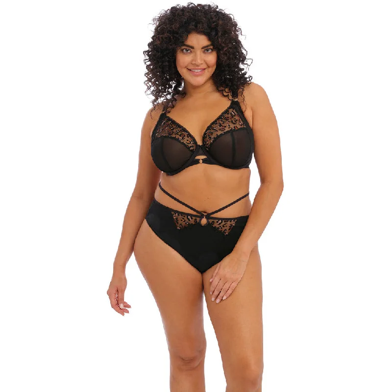 cotton women briefs for maximum absorbencyElomi Namrah Black Brazilian Brief