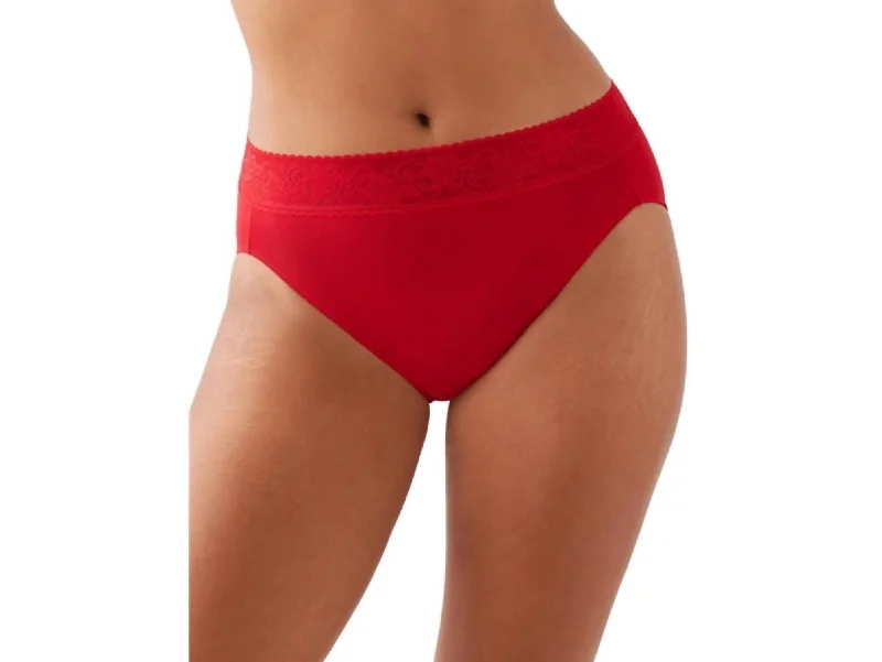 bamboo panties for women with natural softnessComfort Touch High Cut Panty In Equestrian Red