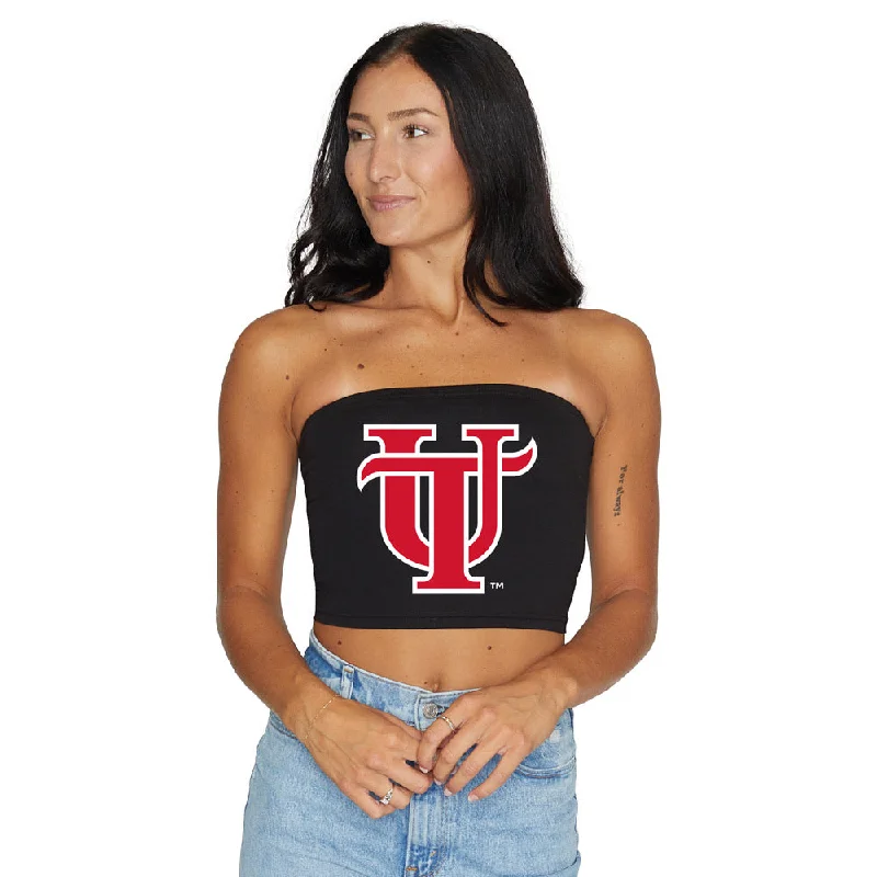 leather women tube top for a tough and edgy lookTampa Spartans Black Tube Top