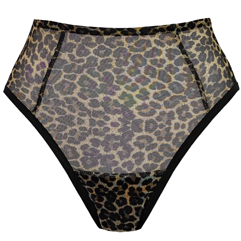 one - size - fits - most women gartersAZALEA OUVERT BRIEF - LEOPARD