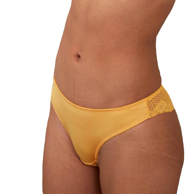 moisture - regulating panties for women with active lifestylesAlice Brazilian Panty In Marigold