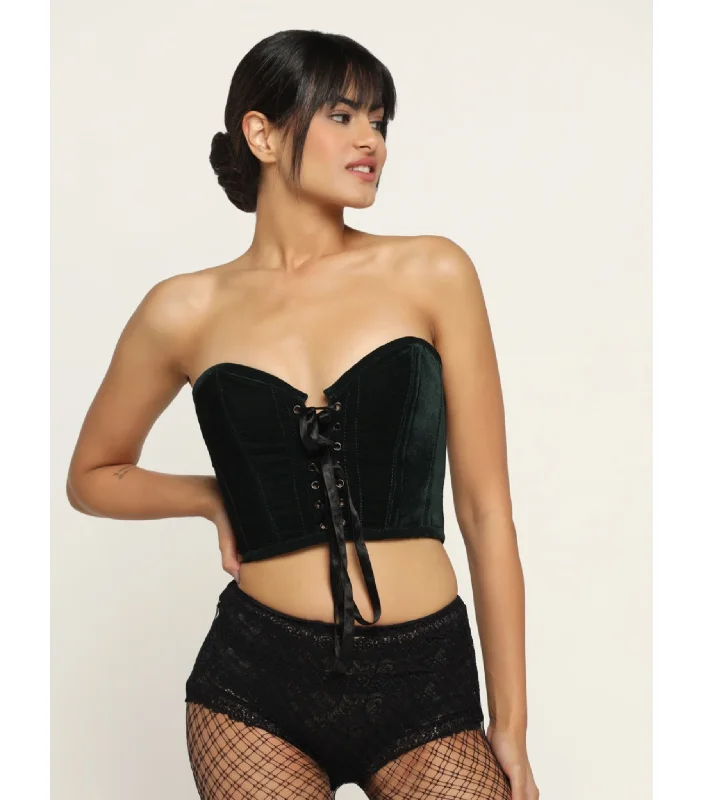 clubbing women bustiers and corsetsValvet Corset Top