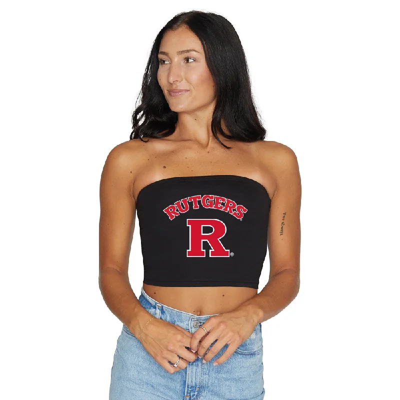 moisture - wicking women tube top for workoutsRutgers Black Tube Top