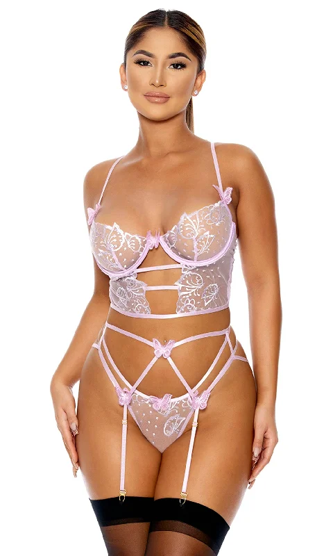 underwire bra women bra and panty sets for supportGive Me Flutters Lingerie Set