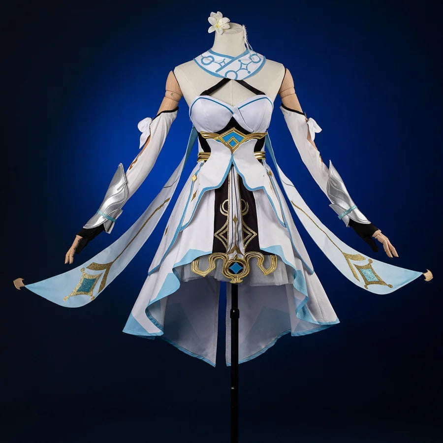 women cosplay costumes inspired by movies【READY TO SHIP】Game Genshin Impact Traveler Lumine Cosplay Costume C02895  AAA