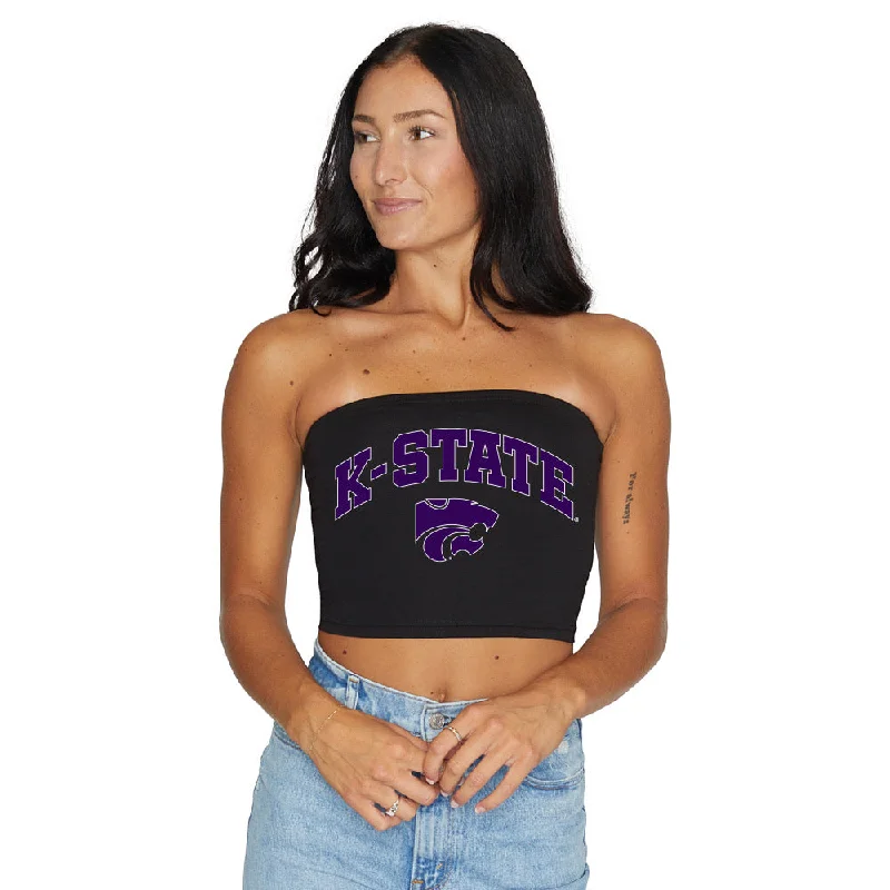 push - up women tube top for enhanced bust supportKansas State Black Tube Top