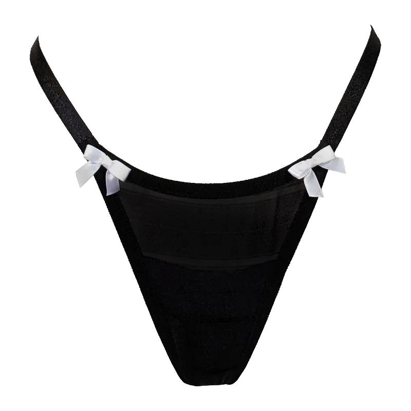 cotton women garters for softnessCERI THONG WITH BOWS