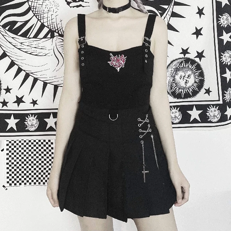 affordable women bustiers and corsetsWomen's Grunge Rose Embroidered Adjustable Bustiers Black