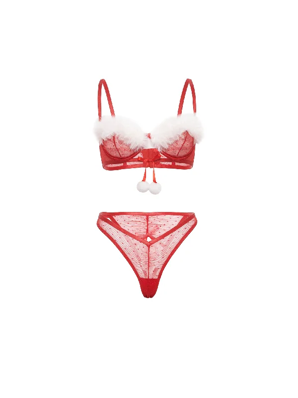 seamless women sexy lingerie for comfortApril Santa Sexy Bra Set