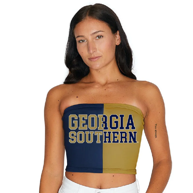 animal - print women tube top for a bold fashion statementGeorgia Southern Two Tone Tube Top