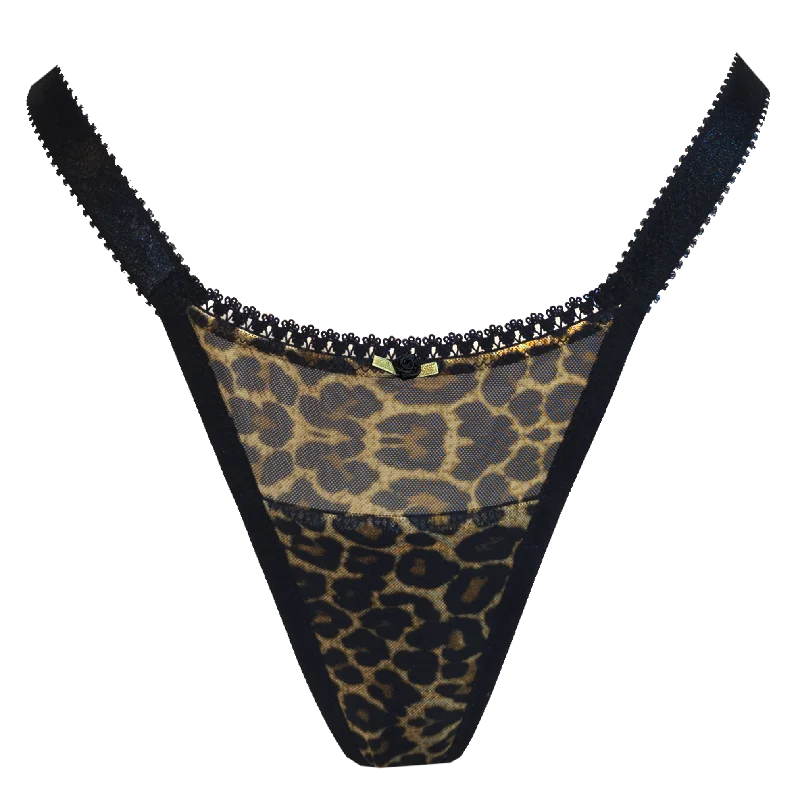 modern women garters fashion trendsANNA THONG - LEOPARD