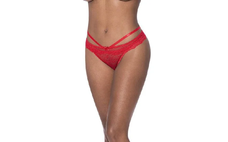 seamless odor - resistant panties for women for daily confidencePeek-A-Boo Cheeky Panty Red