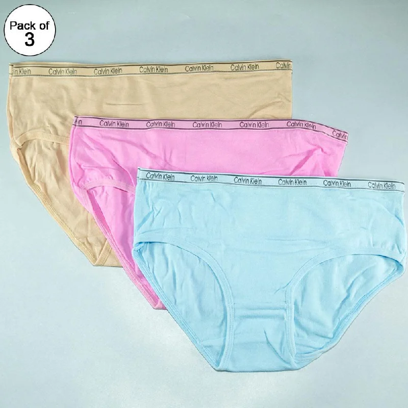 bamboo panties for women with natural softnessPack of 3 - CK Plain Panty - Flourish CK Plain Panty Mix Colors - 777, 888, 999