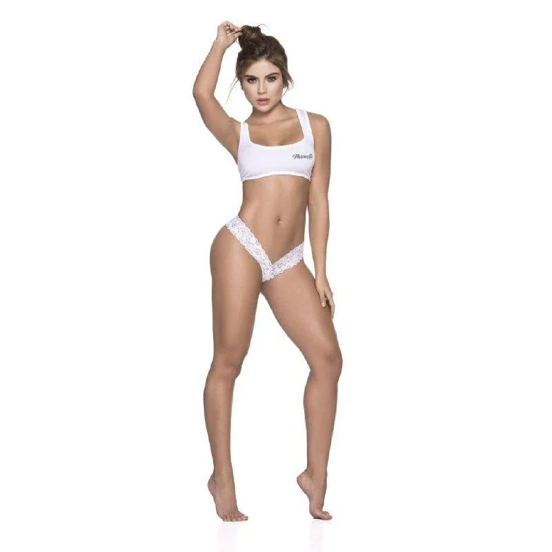 high cut women sexy lingerieSexy Lace Thong White