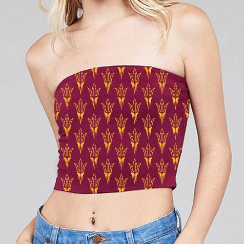 organic cotton women tube top for an eco - friendly choiceArizona State ASU All Over Tube Top