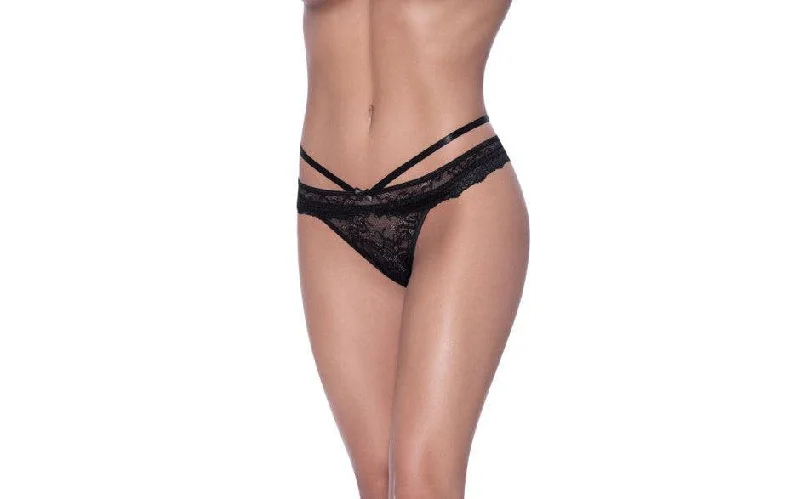 bikini panties for women with a sexy stylePeek-A-Boo Cheeky Panty Black