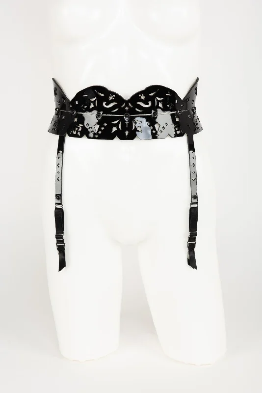 themed women garters for partiesNero Skinny Garter