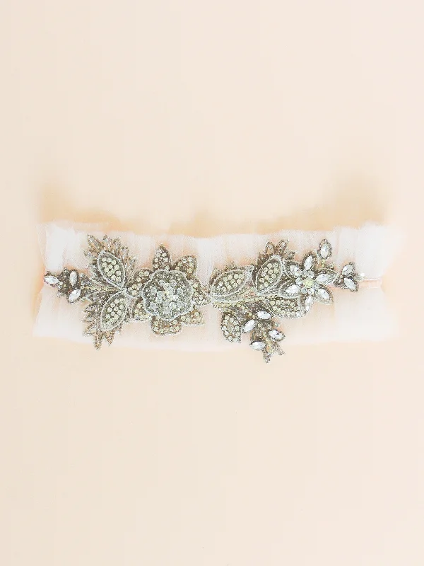 white women garters for purityFleur Adjustable Garter in Silver