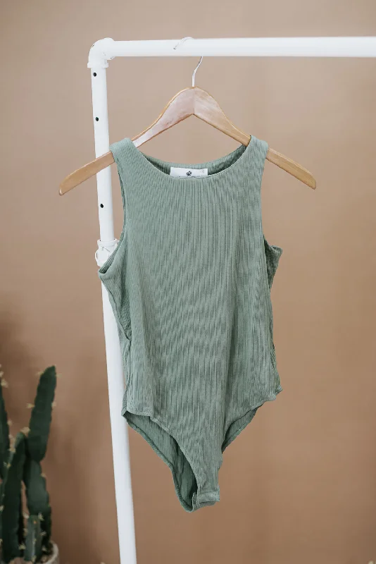 Crop Bodysuits to Pair with High - Waisted BottomsSomething Simple Bodysuit , Green