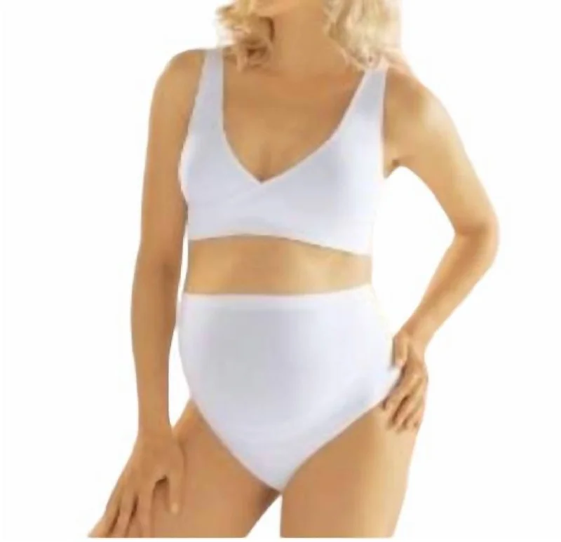 push - up panties for women with enhanced curvesMaternity Full Coverage Panty In White