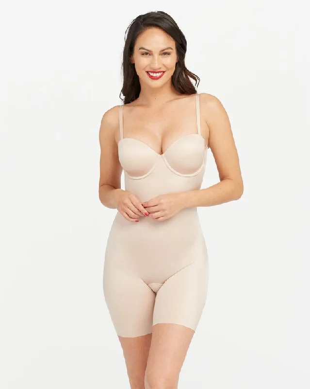 petite women bustiers and corsetsSPANX SUIT YOUR FANCY STRAPLESS CUPPED BODYSUIT