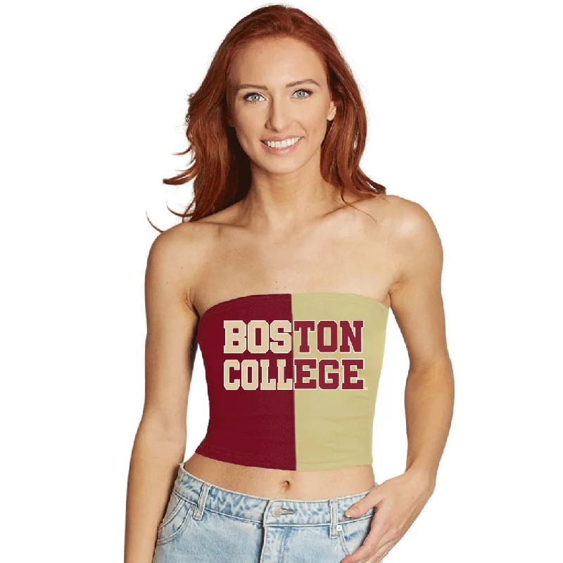 high - neck women tube top for a sophisticated and modest styleBoston College Two Tone Tube Top