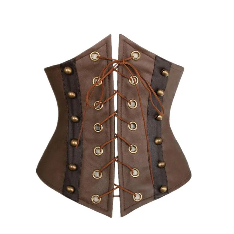 machine made women bustiers and corsetsBrown Irresistible Lace Up Corset