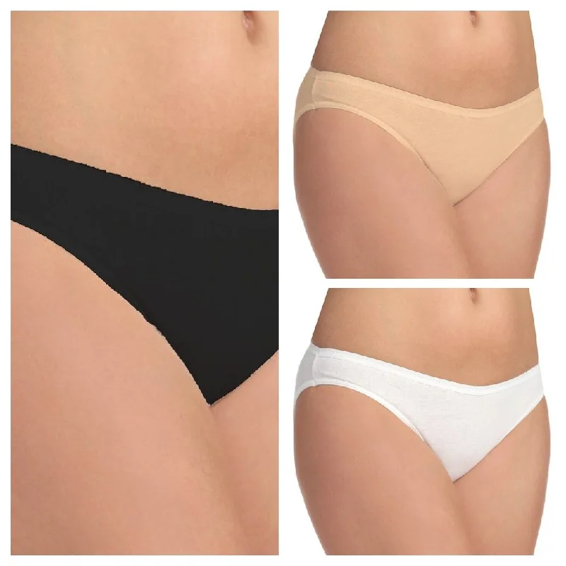 thermal panties for women in cold weatherPack of 3 Hanky Panky Panty - Skin - White - Black