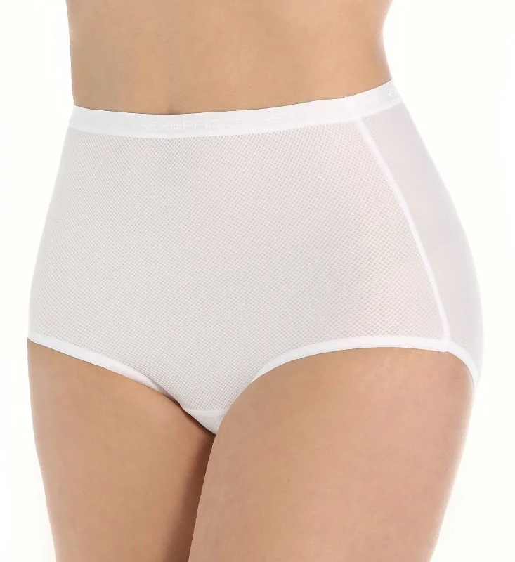 lace boyshort panties for women with a feminine lookGive-N-Go Full Cut Brief Panty In White