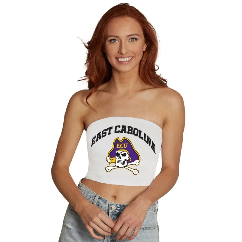 velvet women tube top for a luxurious and soft feelECU Pirates White Tube Top