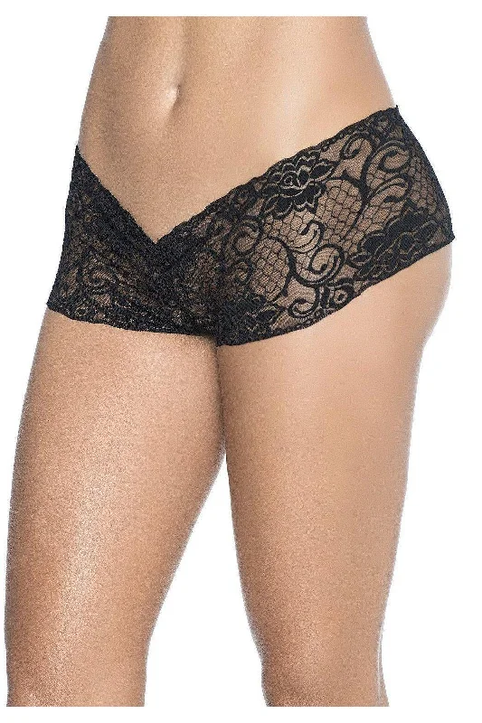 breathable women boyshort for summerCrotchless Boyshort | Black