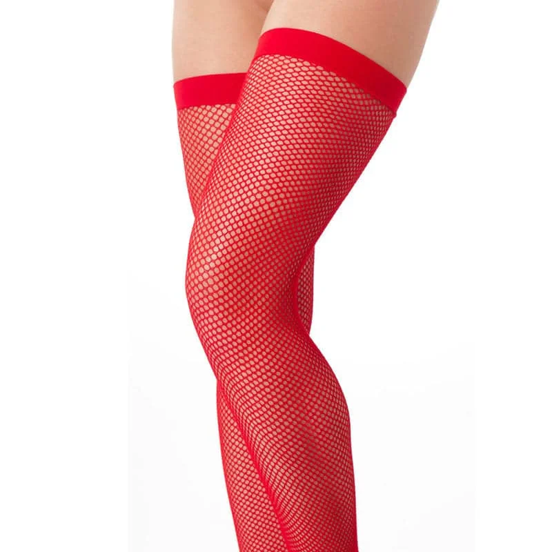 adjustable women sexy lingerie strapsSexy Red Fishnet Stockings