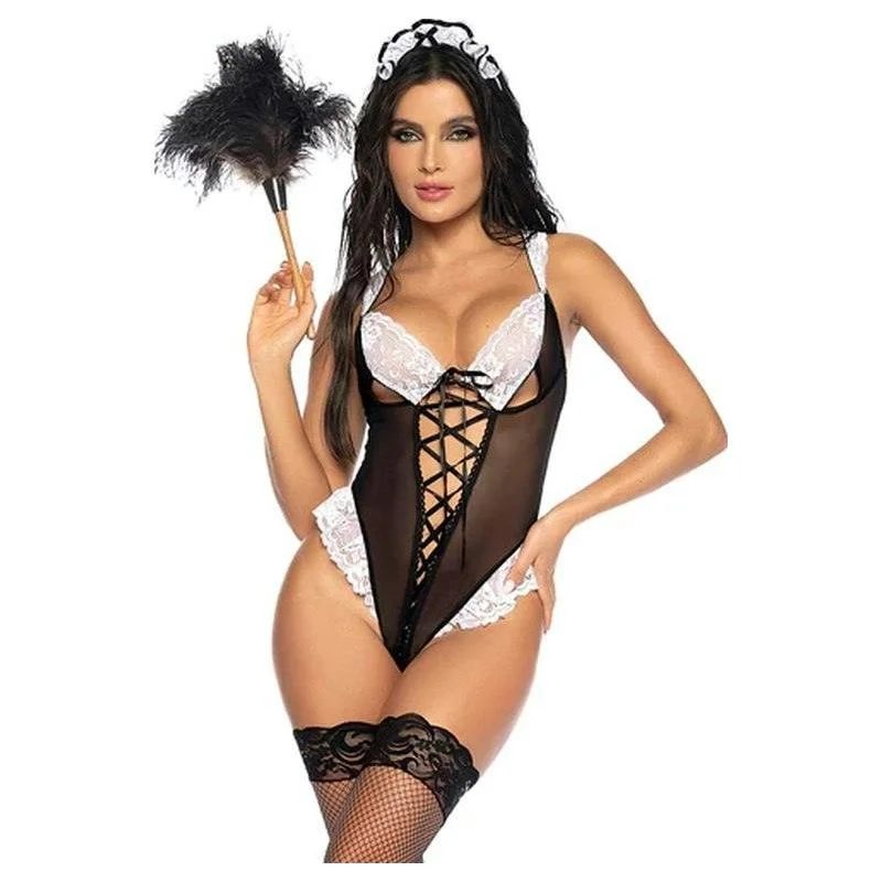 lace trimmed women sexy lingerieSexy French Maid Costume