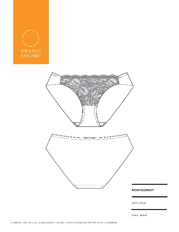 thong - style women briefs for a minimal - coverage optionMontgomery Brief PDF Sewing Pattern