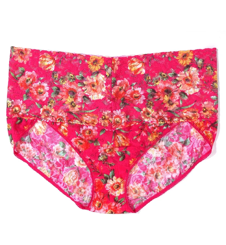 coordinating women bikini briefs with beach cover - upsHanky Panky Retro Lace Printed V-kini PLUS (PR9K2124X) - La Vida Loca