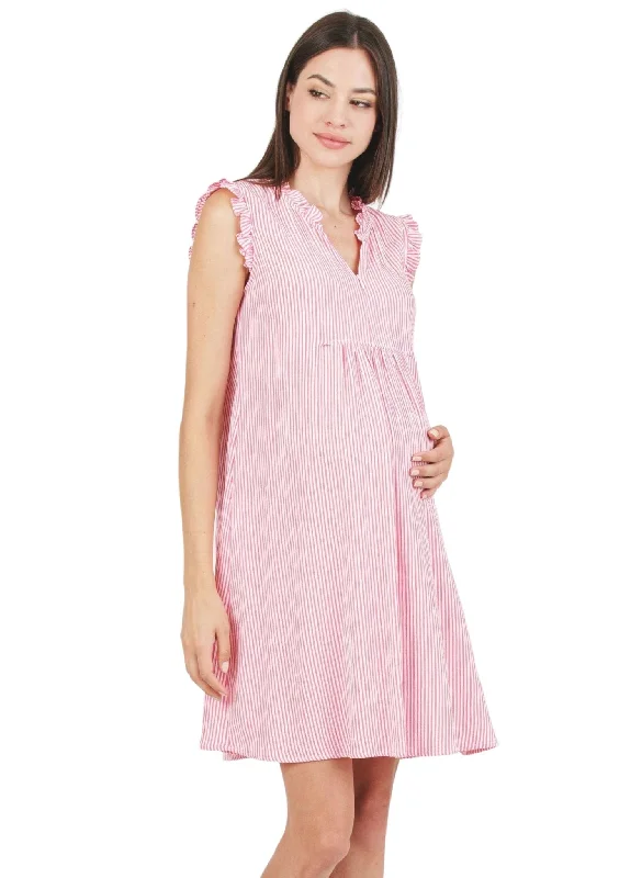 underwire alternative women nursing braMaternity & Nursing Striped Dress with Ruffles