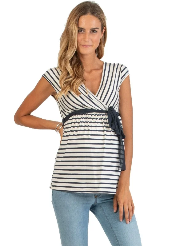 sleep - friendly women nursing braWrap Maternity & Nursing Top with Belt