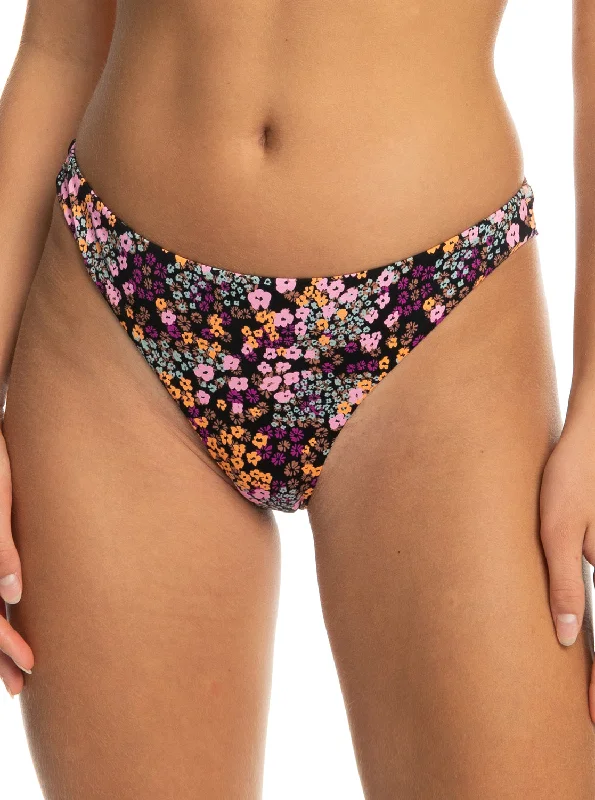 multi - way women bikini briefs for versatile stylingPrinted Beach Classics Cheeky Bikini Bottoms - Anthracite Floral Daze