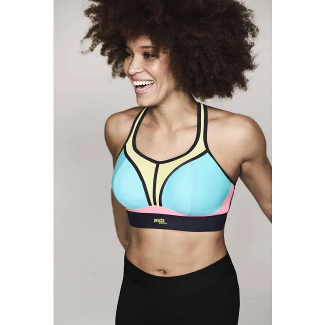 minimizer bras to reduce bust sizePanache Non-Wired Sports Bra AQUA MULTI - CLEARANCE