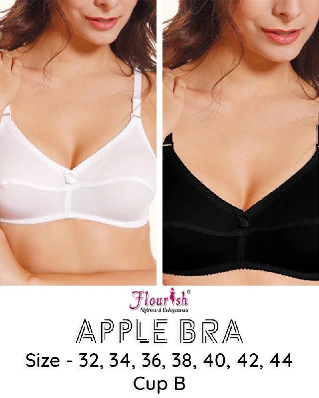 sexy lace push up bras for special occasionsPack of 2 - Apple Bra - Flourish - Non Padded & Non Wired Cotton Basic Bra