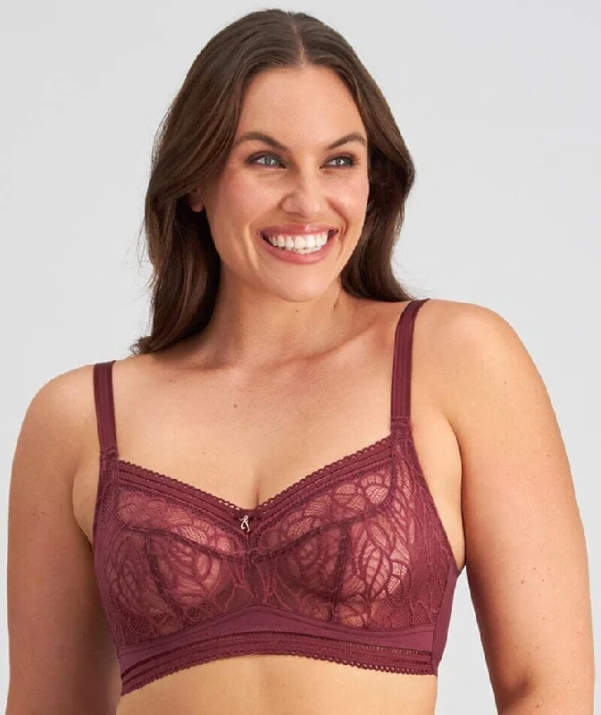 seamless t - shirt bras for everyday wearFayreform Mysterious Wire-Free Bra - Windsor Wine