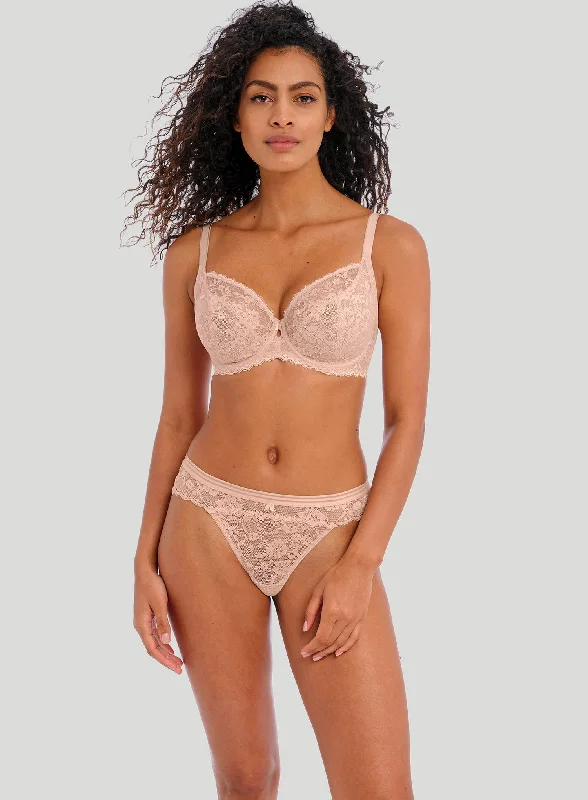 plunge wireless bras for a natural lookFreya: Offbeat Underwired Plunge Bra Natural Beige