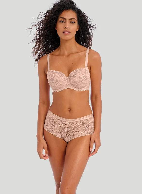 plunge wireless bras for a natural lookFreya: Offbeat Underwired Side Support Bra Natural Beige