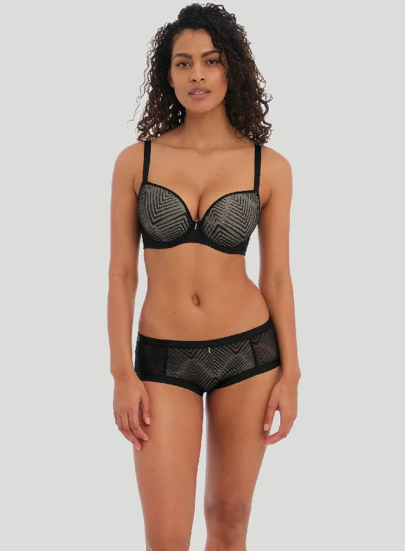 bralette with underwire for added supportFreya: Tailored Smooth Moulded Plunge Underwired Bra Black