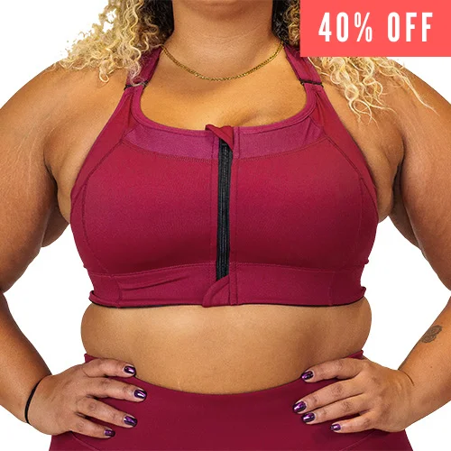 full cup bras for complete coverageFront Zipper Bra | Sangria