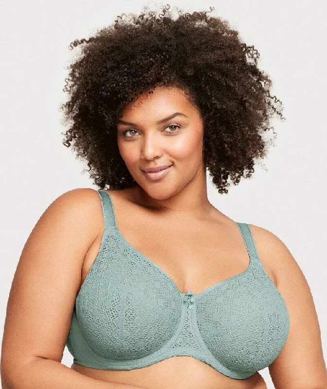 full cup bras for complete coverageGlamorise Lace Comfort WonderWire Bra - Jade