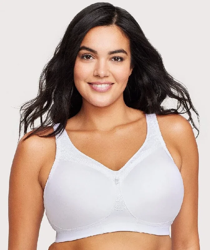 plunge t - shirt bras for a sleek appearanceGlamorise Magiclift Seamless Wire-Free Everyday Bra - White