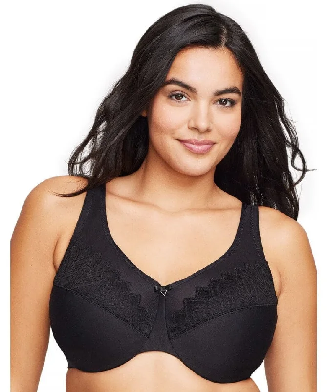 minimizer plus size bras for curvy figuresGlamorise WonderWire Minimizer Bra - Black